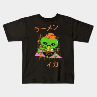 Japanese ramen kawaii noodles octopus Kids T-Shirt